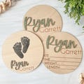 Baby Announcement Sign With Birth Stats | Matching Name Plate | Wood Sign for Name Reveal | Personalized Baby Name Sign | Sign For Hospital