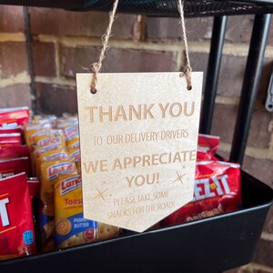Thank you Delivery Drivers Sign | Sign For Delivery Drivers | Delivery Driver Thank You Sign | Delivery Drivers Christmas | Snack Sign Porch