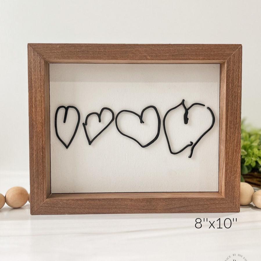 3D Hand-drawn Heart Sign | Custom Hand-drawn Sign | Custom Sign | Your ...