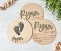 Baby Announcement Sign With Birth Stats | Matching Name Plate | Wood Sign for Name Reveal | Personalized Baby Name Sign | Sign For Hospital product logo