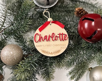Personalized Baby's First Christmas Ornament | Baby's First Christmas | 2023 Ornament | Personalized Ornament | Baby Christmas Gift