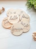 3D Wooden Monthly Milestone Discs For Baby Photos + Matching Nameplate | Monthly Milestone Marker | Milestone Cards | Monthly Signs For Baby 