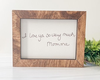 Personalized Handwriting Sign | Engraved Handwritten Gift | Custom Handwritten Sign | Gift For Loved One | Your Actual Handwriting on a Sign