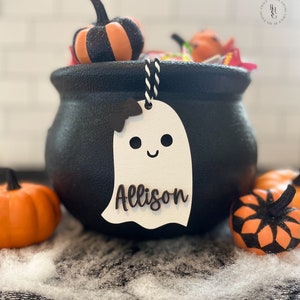 Halloween Tags | Halloween Bag Tags | Halloween Name Tag | Halloween Decor | Name For Halloween Bucket | Candy Corn | Pumpkin | Happy Ghost