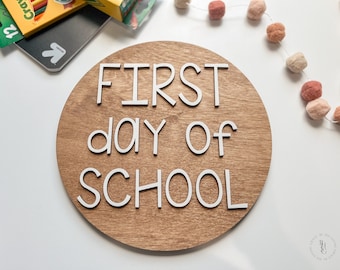 Reversible First and Last Day of School Sign  | First Day of School Sign | Last Day of School Sign | Back To School Photo Prop | 3D Sign