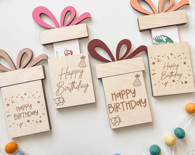 Happy Birthday Gift Card Holder | Gifts For A Teachers | Gifts For Friends | Gift Card Holder | Gifts For Coworker | Birthday Gift