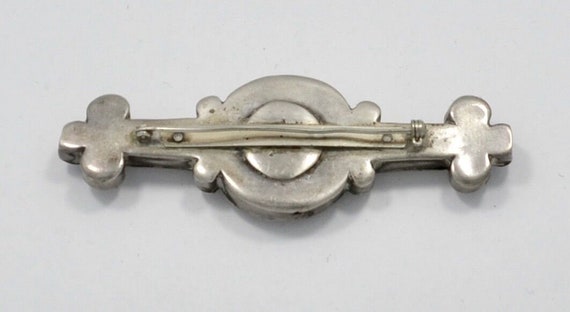 Antique Silver Carnelian Brooch from Turkmenistan - image 4