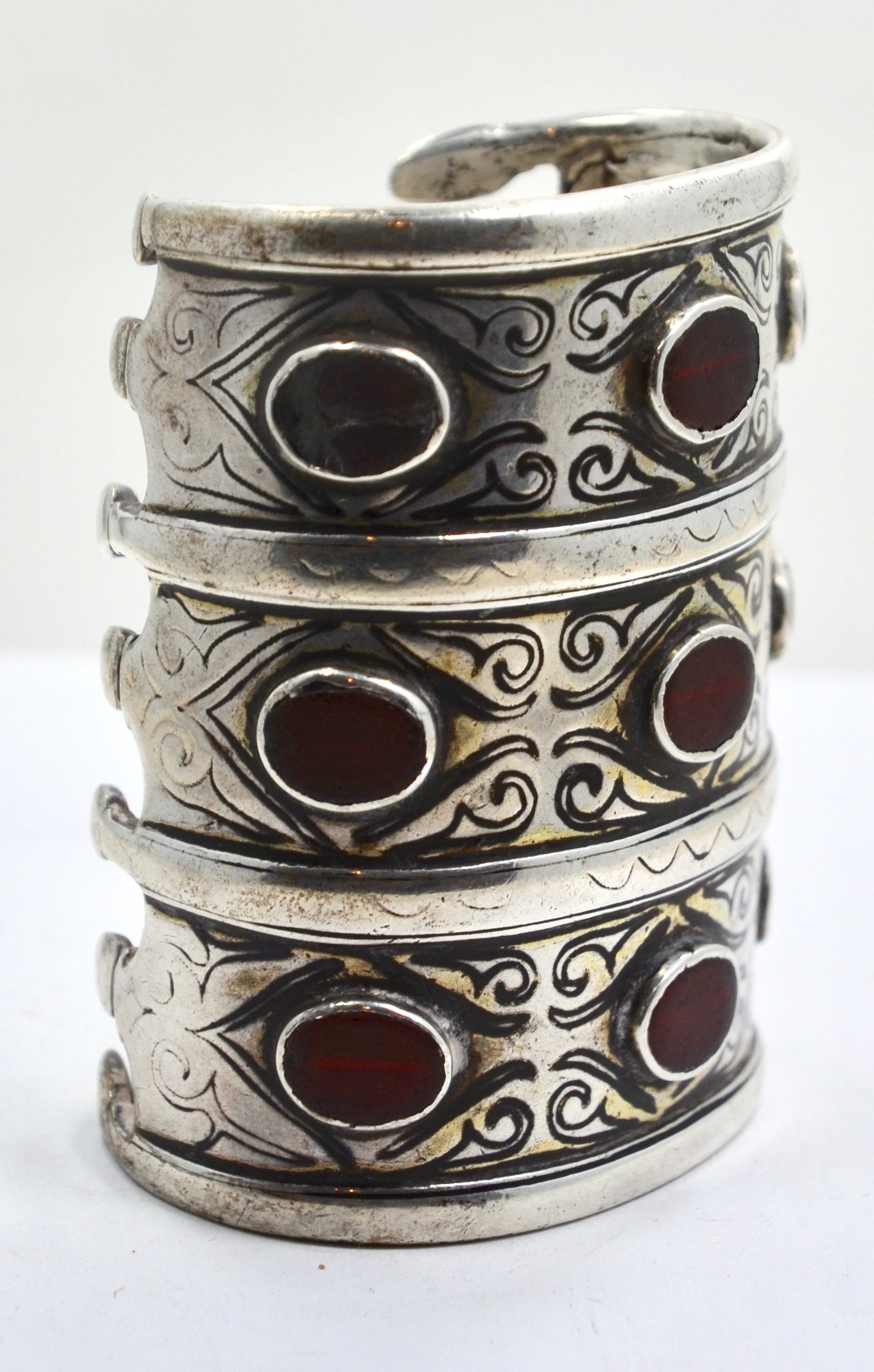Antique Silver Tekke Turkoman Carnelian Bracelet Cuff - Etsy Hong Kong