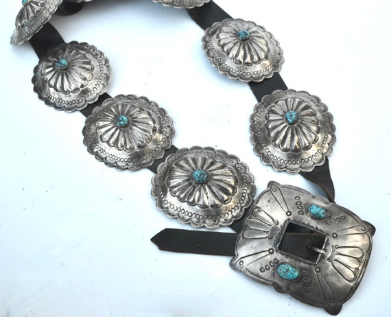 Navajo concho cheap belt
