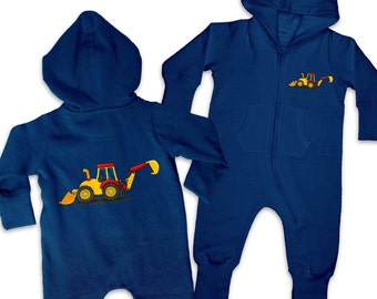 Digger baby onesie