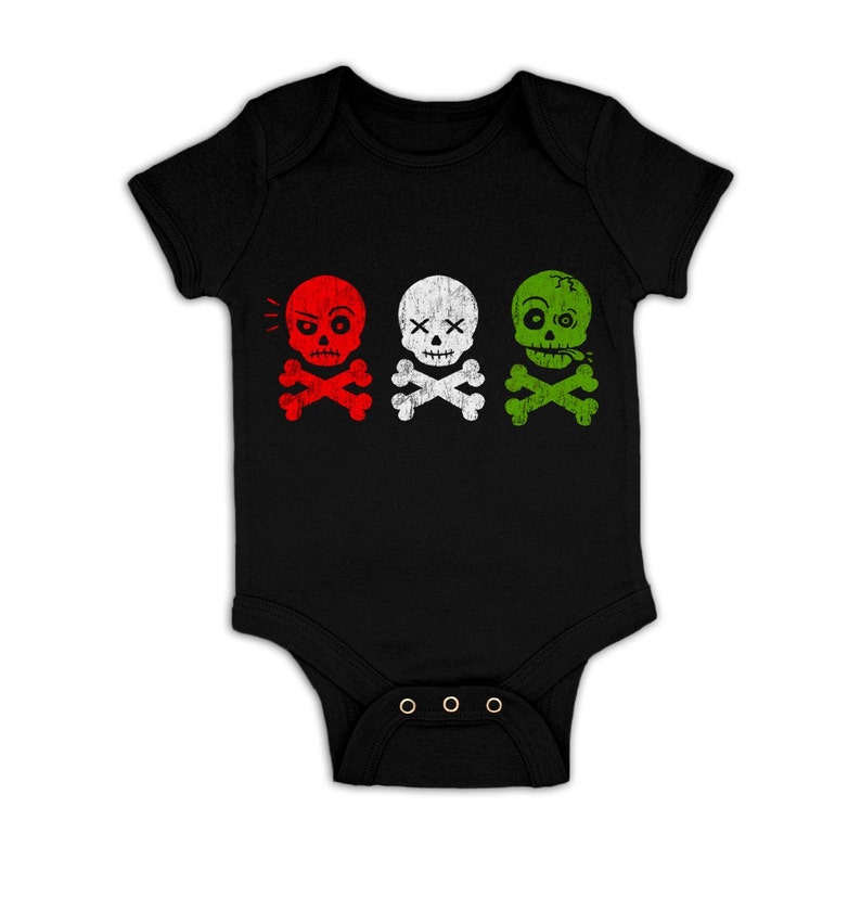 skull baby grow