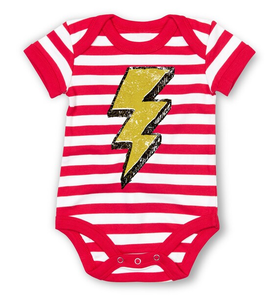 striped baby grow