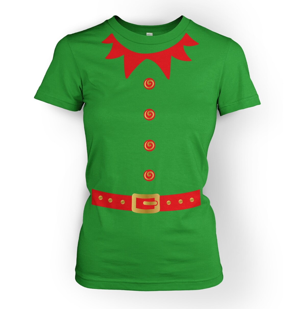 Elf Costume Red Detail womens tshirt Etsy