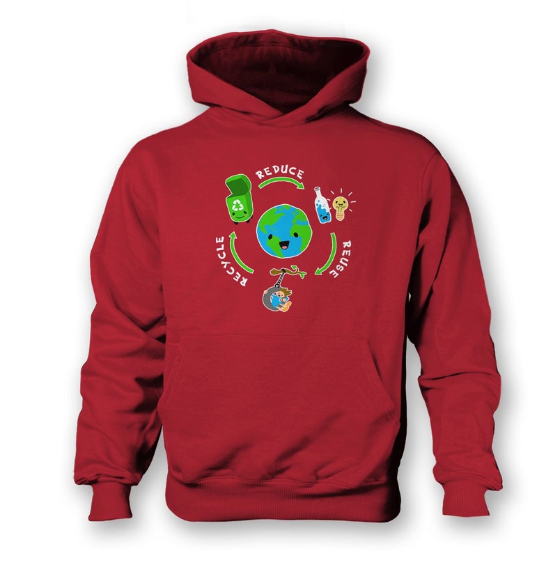 Reduce Reuse Recycle kids hoodie