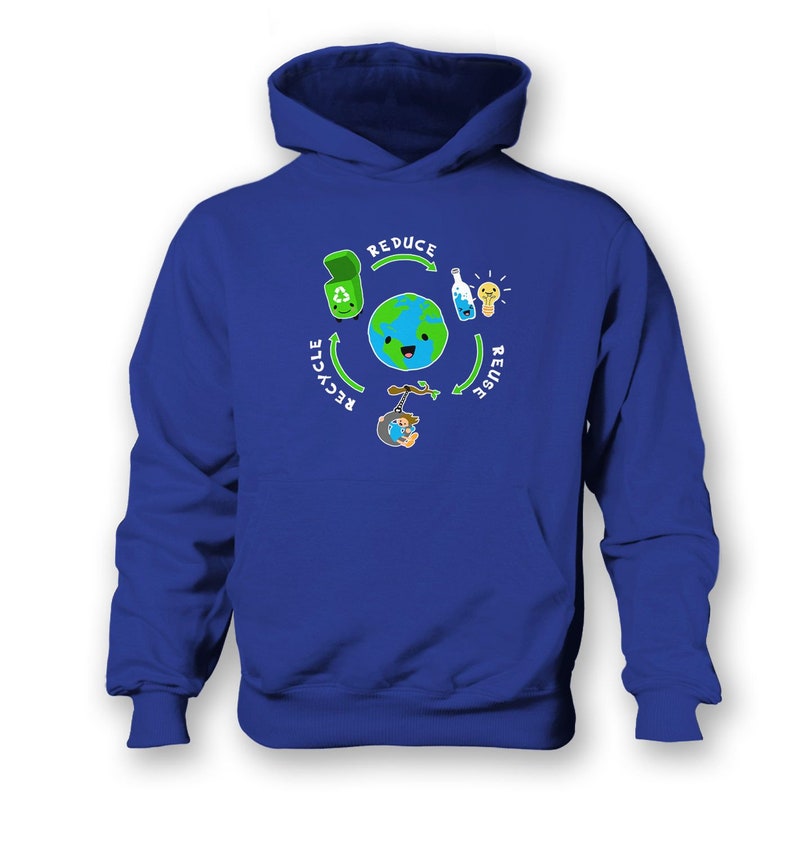 Reduce Reuse Recycle kids hoodie