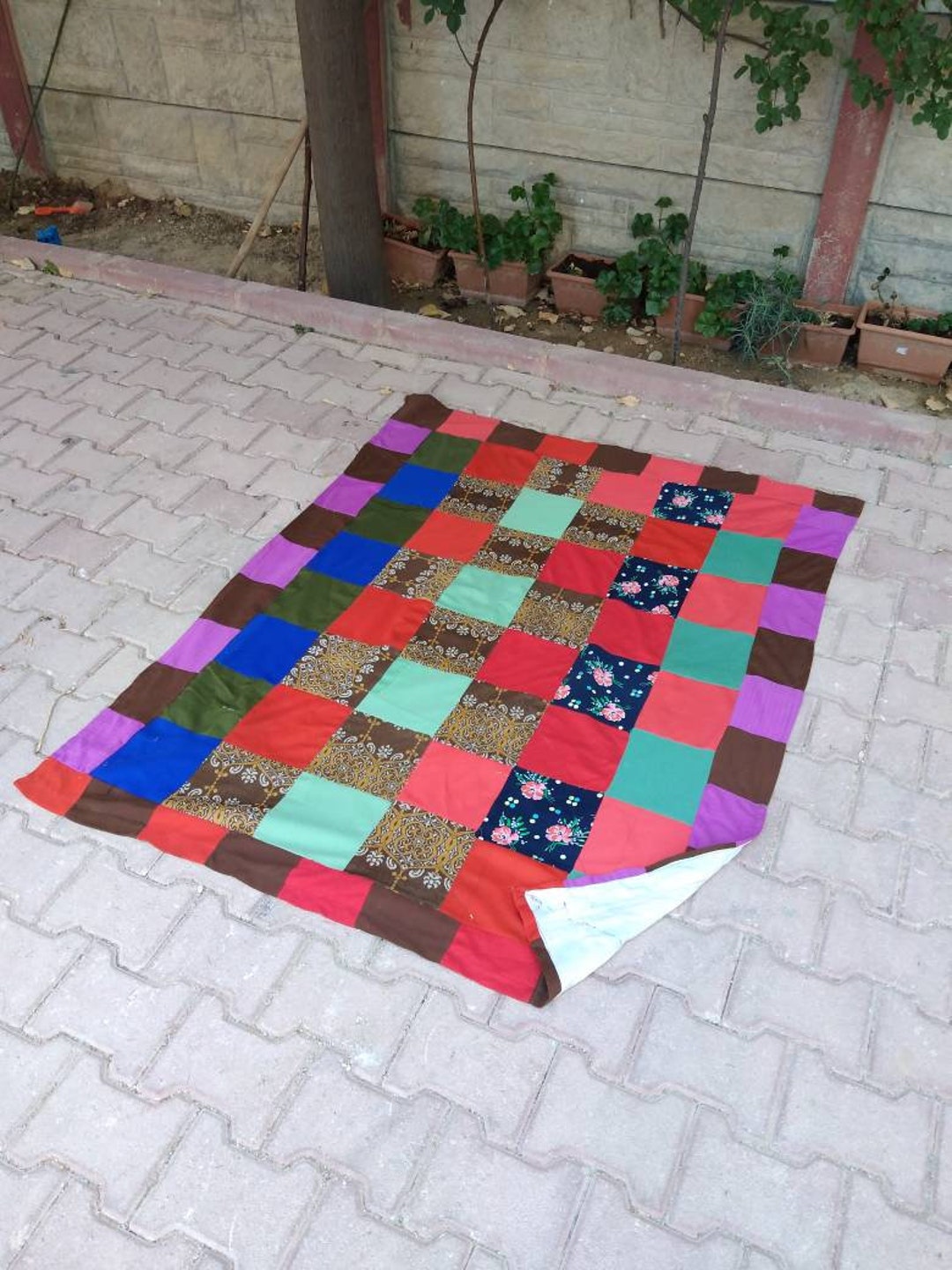 Vintage Patch Cloth Rug for Bedroom 120x150cm - Etsy