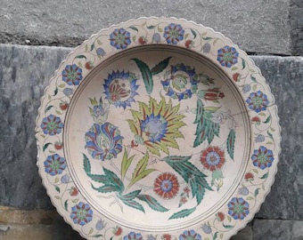 vintage Antique turkish ceramik porcelain crack affixed size.42cm