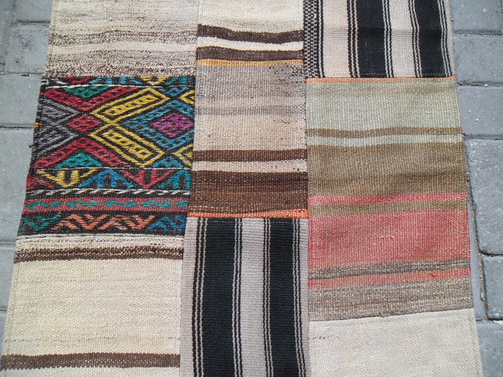 Vintage Patchworkrug Runner Rug 200x72cm/ft.6.56x2.36 - Etsy UK