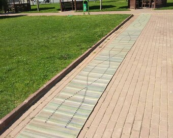 Vintage Turkish Kilim Runner Rug: Extra Long Striped Boho Decor (2.3x40.6 ft)