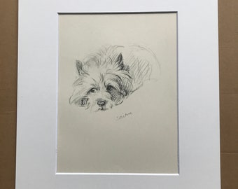 1946 Original Vintage Dog Print - Lucy Dawson - Animal Art - Dog Drawing - Decorative Wall Art - Framed Art - Gift Idea