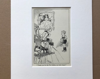 1900 Original Vintage Print - Hans Christian Andersen - Nursery Decor - Mounted and Matted - Available Framed