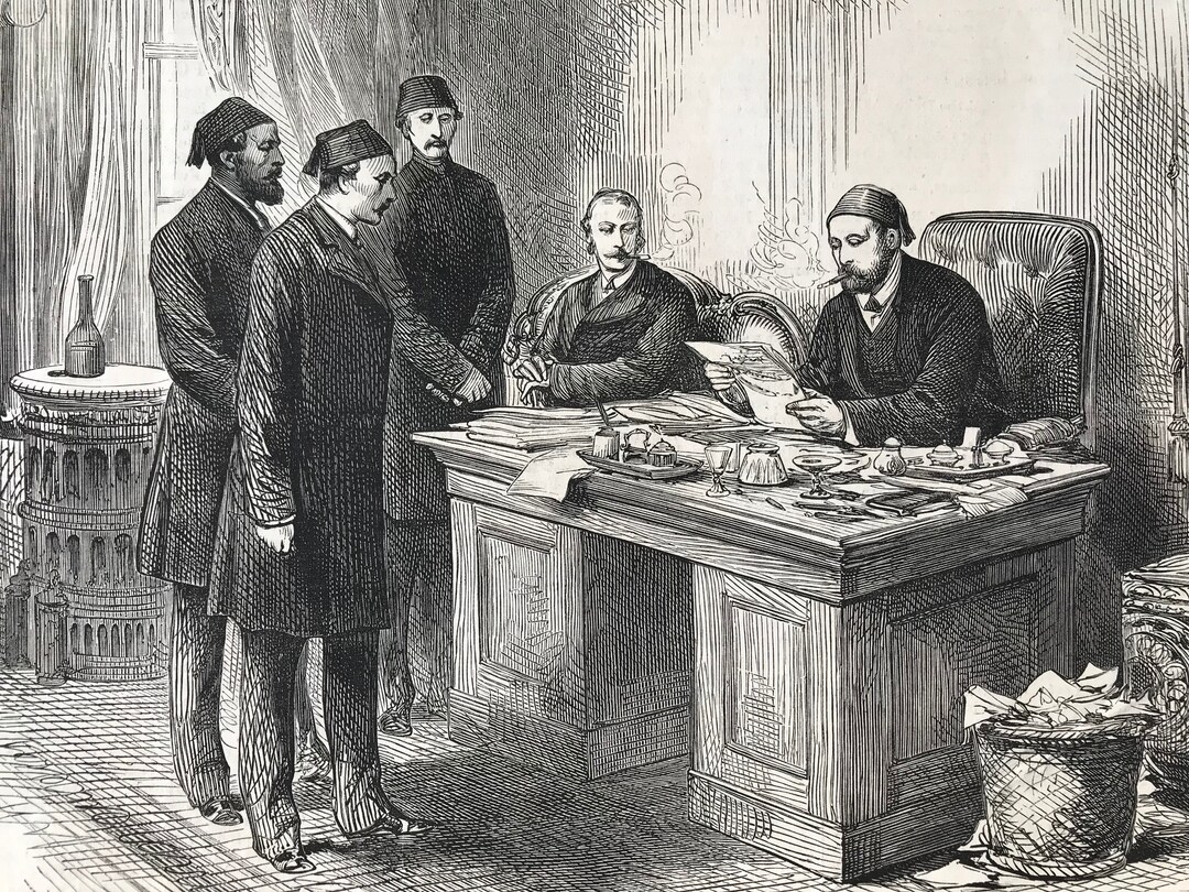 1877 the Censorship of the Press in Constantinople Examining Telegrams