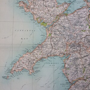 1898 Carnarvon Large Original Antique Ordnance Map - Stadtplan - England - Großbritannien - Kartographie - Geschenkidee - Lokale Geschichte