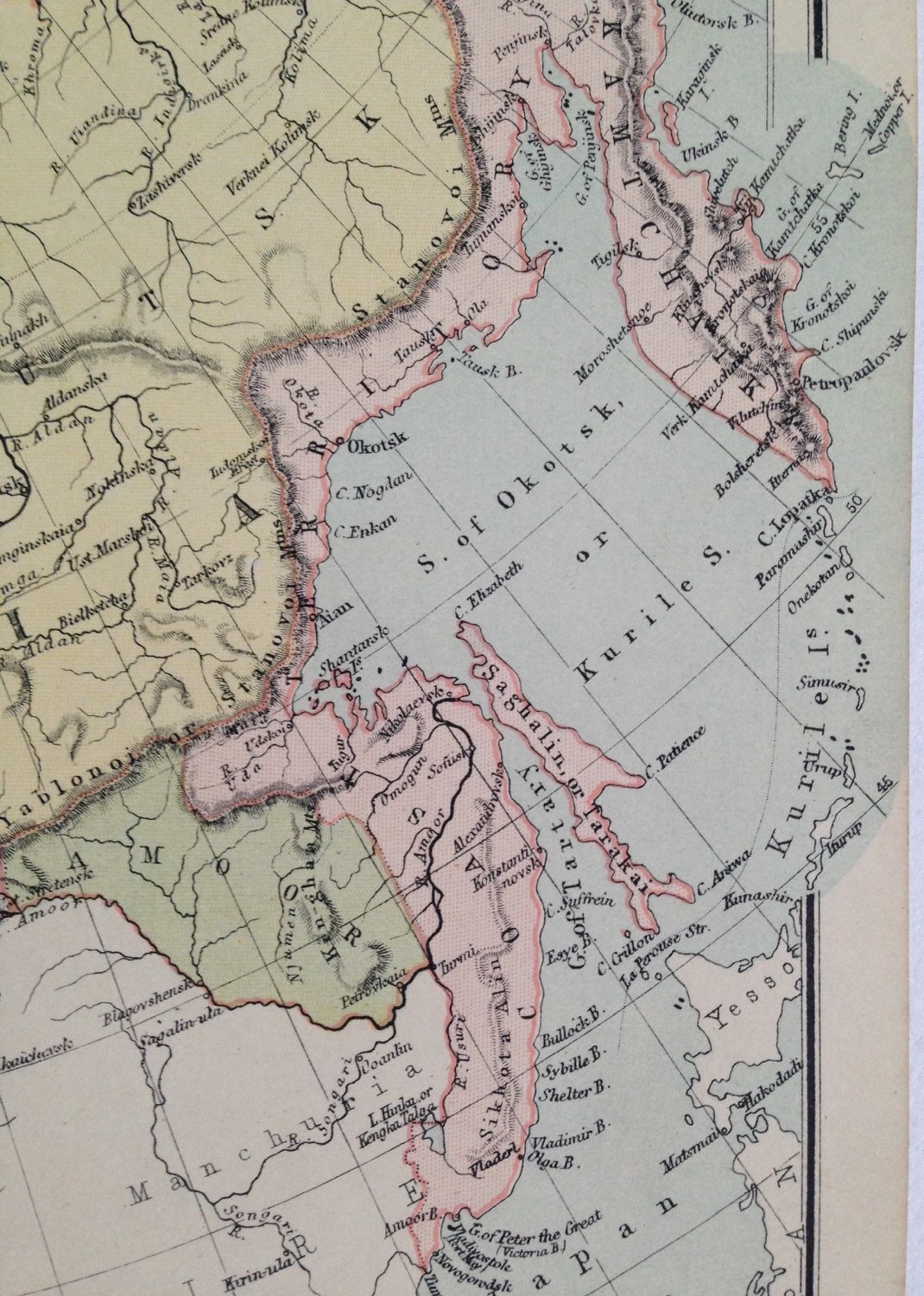 central asia caucasus siberia antique asia vintage 1887 RUSSIA IN ASIA map colour historical original central asia caucasus siberia antique asia vintage 1887 RUSSIA IN ASIA map colour historical original