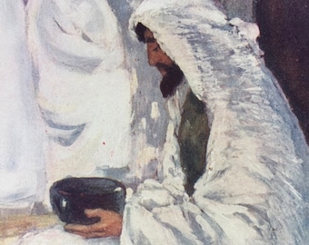 1904 A Blind Beggar - Morocco Original Antique Print - Moroccan Landscape - Morocco - Mounted and Matted - Available Framed