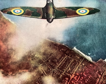 1940 A Vickers' Supermarine 'Spitfire' Original Vintage Print - Mounted and Matted - Available Framed