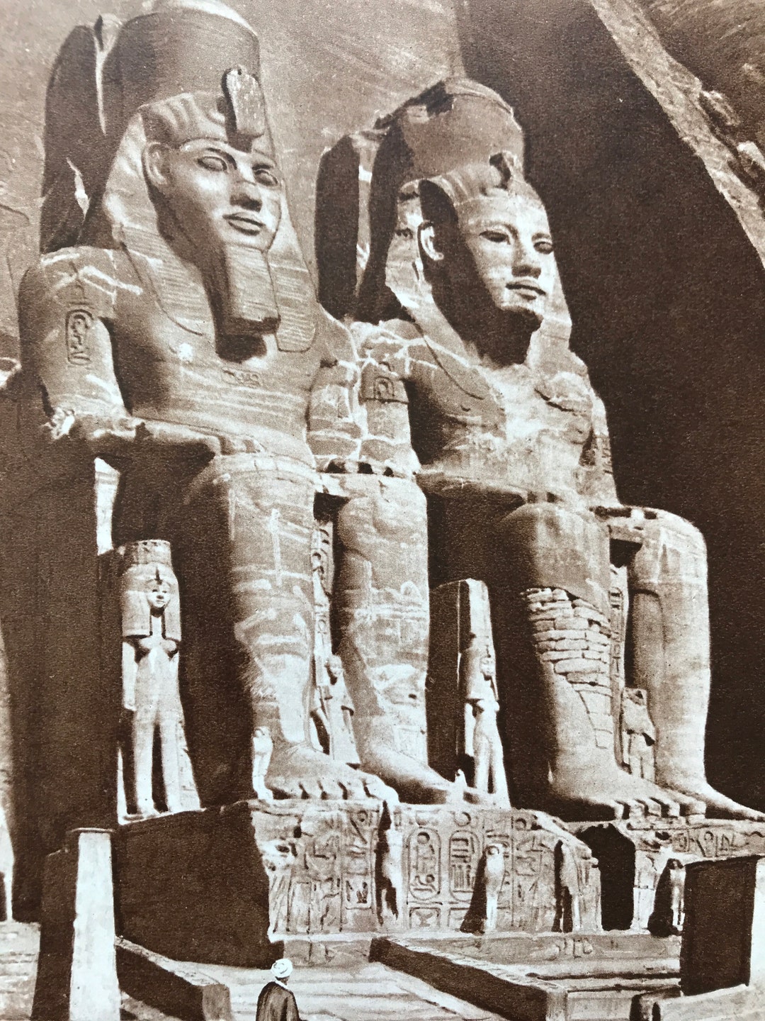 Vinatge Print 1933 stampa d'epoca D9952 Il piccolo Tempio di Abu Simbel 