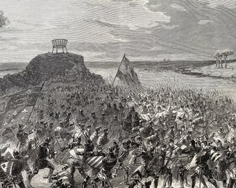 1864 The Shakespeare Commemoration Reenactment from King Henry IV Original Antique Print - Available Framed
