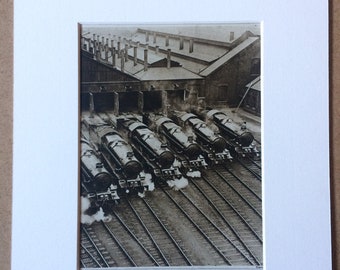 1940s Trains on the Great Western Railway Original Vintage Print - Mounted and Matted - Train  Railway - Locomotive - Available Framed