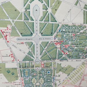 1898 Paris - Versailles Original Antike Landkarte - Frankreich - Pariser Dekor - Stadtplan - Montiert und mit Passepartout - gerahmt erhältlich