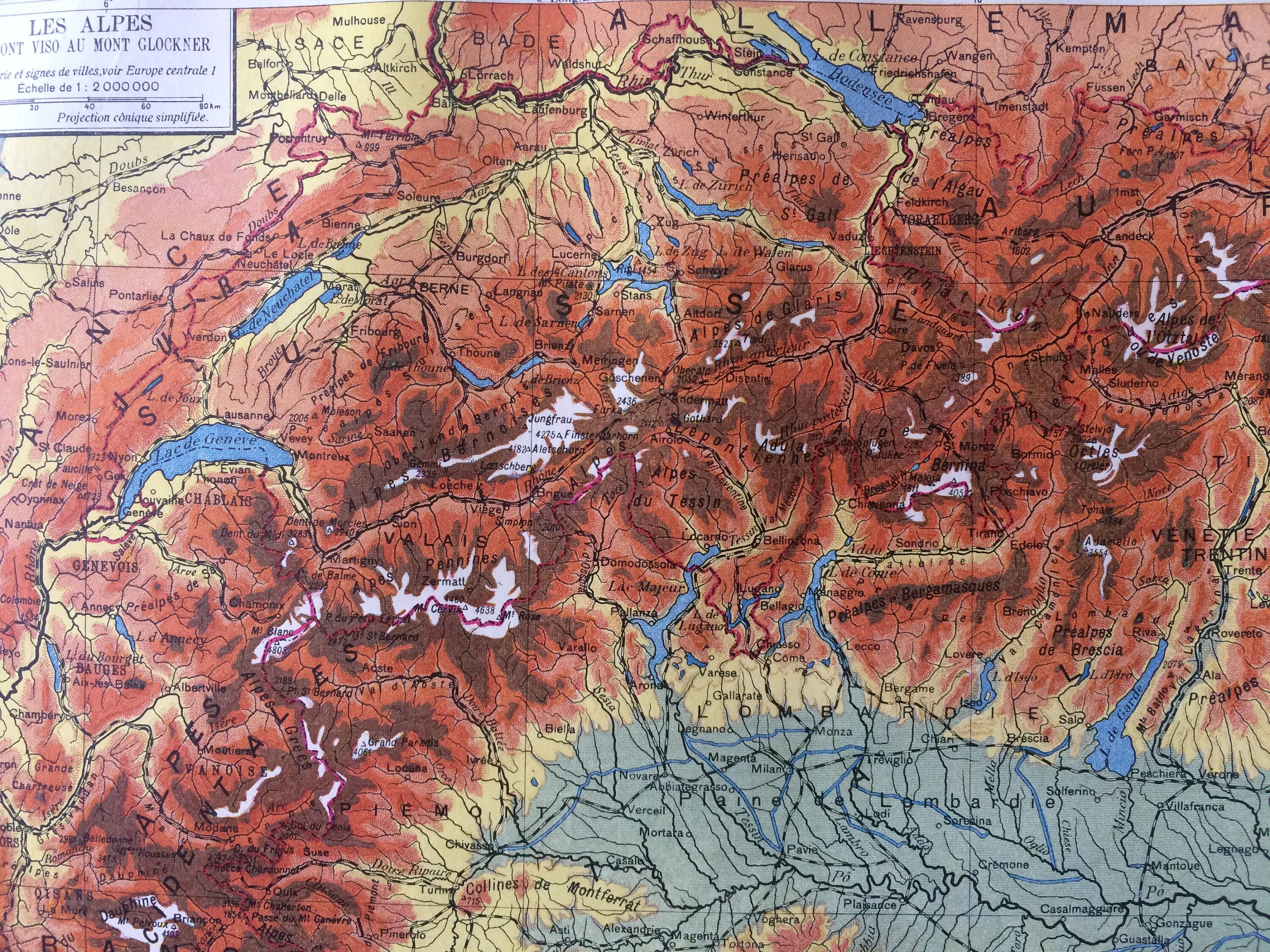 Alps Mountains Map