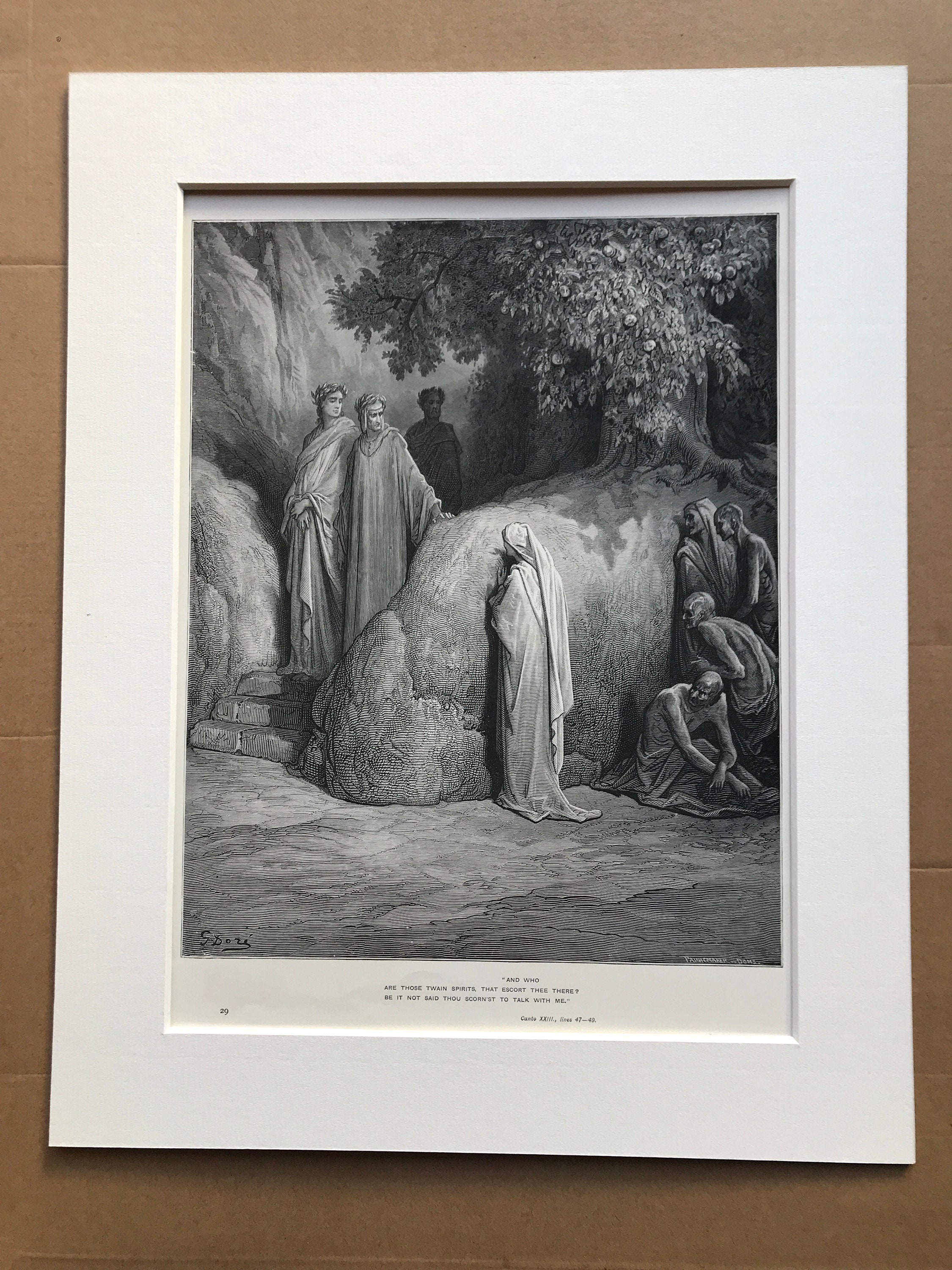 1880 Dante's Purgatory and Paradise Original Antique Gustave Dore ...