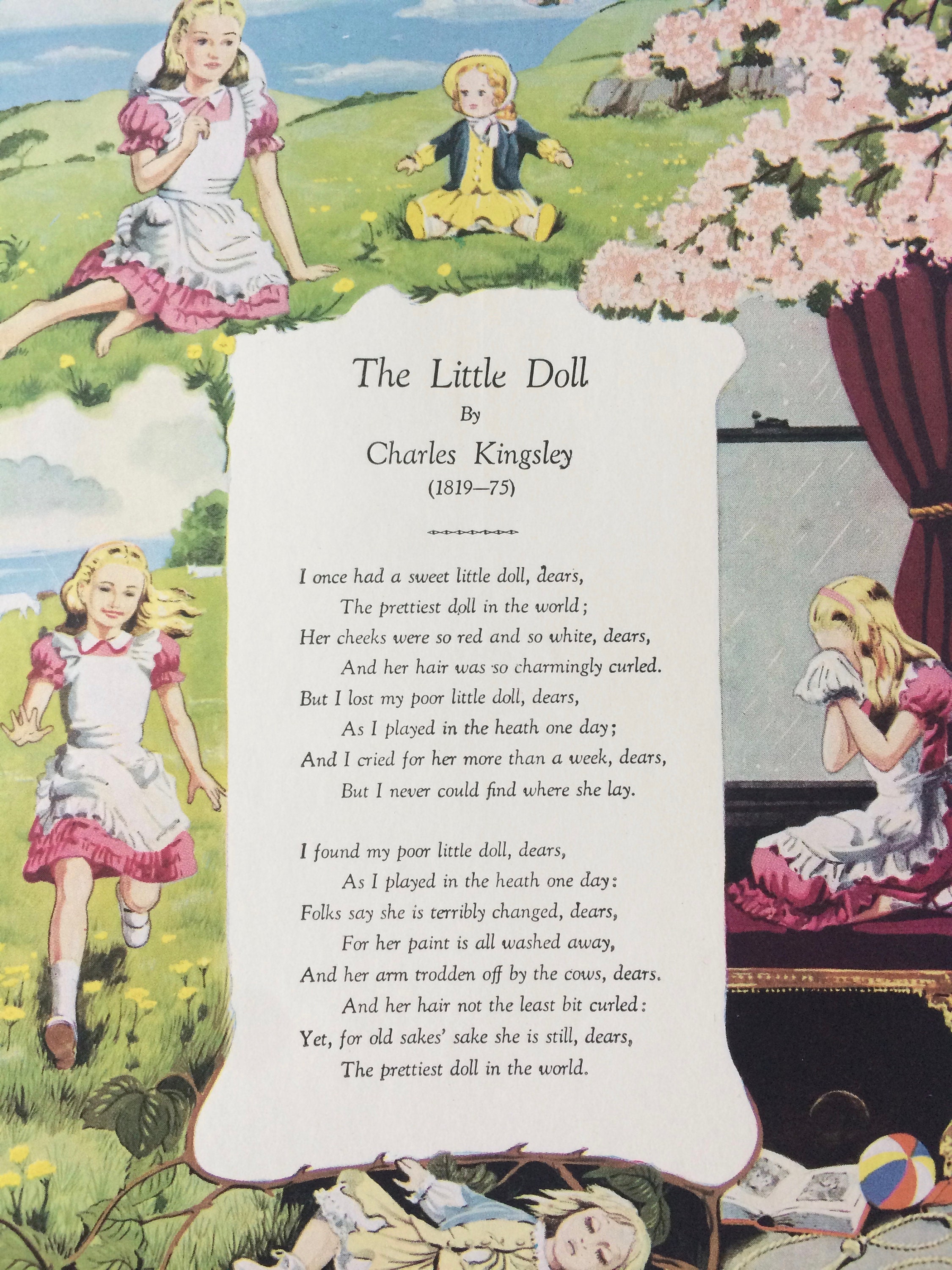 1940s The Little Doll by Charles Kingsley Original Vintage Print