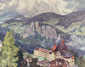 1931 Austria - The Raxalpe, from Semmering Original Antique Print - Mounted and Matted - Available Framed