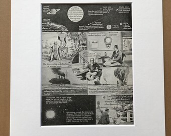 1940s The Marvels of Astronomy and some of its uses Original Vintage Print - Astronomer - Mounted and Matted - Available Framed