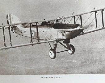 1931 The Fairey 'III.F' Original Vintage Photo Print  - Airplane -  British Aircraft - Aviation - Available Framed