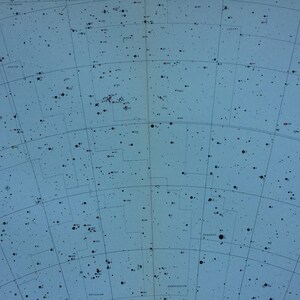 1962 Große Original Vintage Sternenkarte - Astrologie, Astronomie, Sterne, Sternzeichen, Sternbilder, Sternenhimmel, Planeten, Celestial Art
