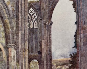1906 Bolton Abbey, Wharfedale Original Antique Print- Yorkshire - Mounted and Matted - Available Framed