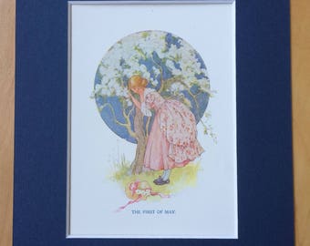 1925 Original Vintage Margaret W. Tarrant Illustration - matted and available framed - Wall Decor - Nursery Decor - Children's Book