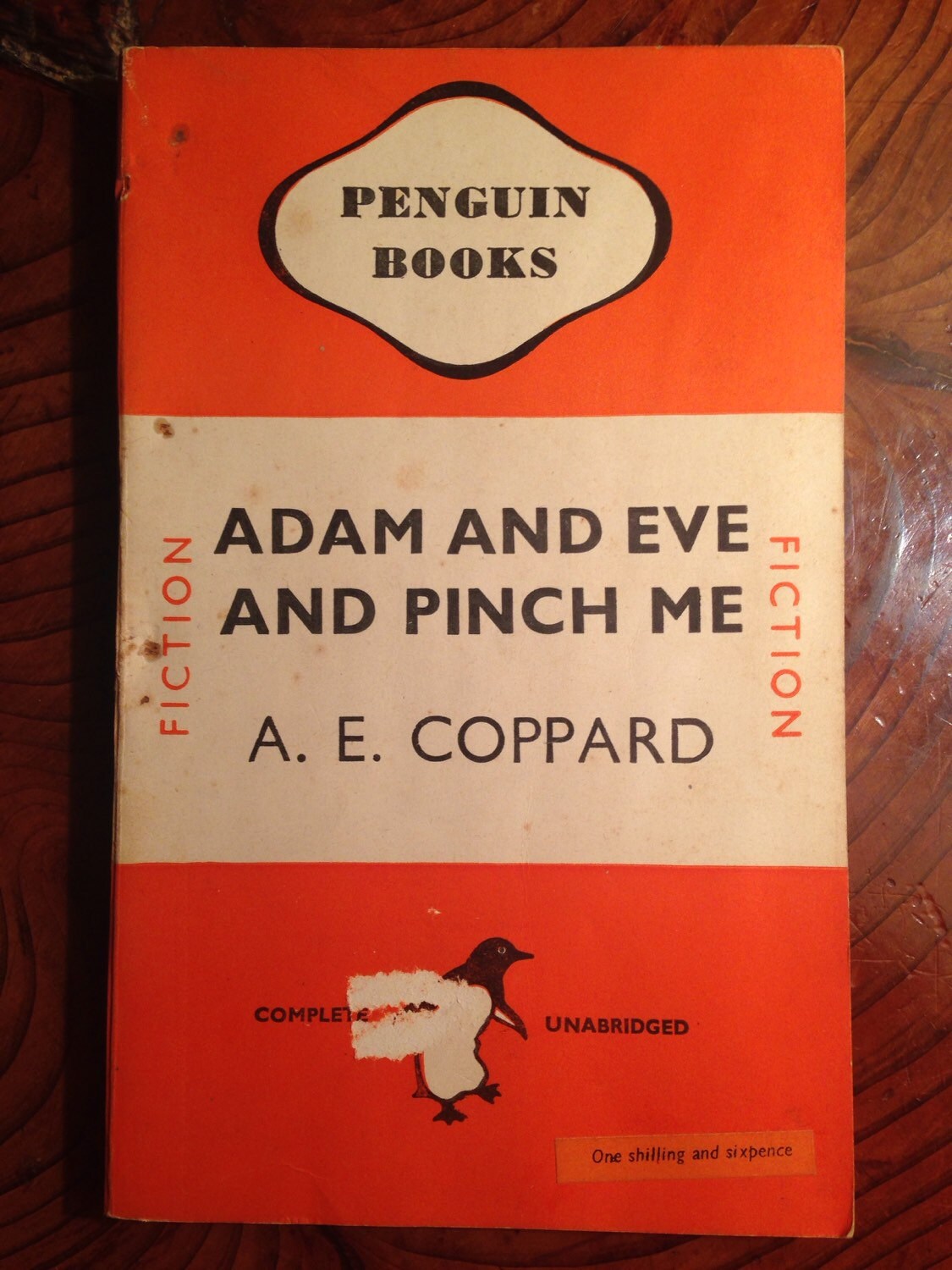 1946 Vintage Penguin Book, Adam and Eve and Pinch Me by A.E. Coppard, fiction, literature, novel
