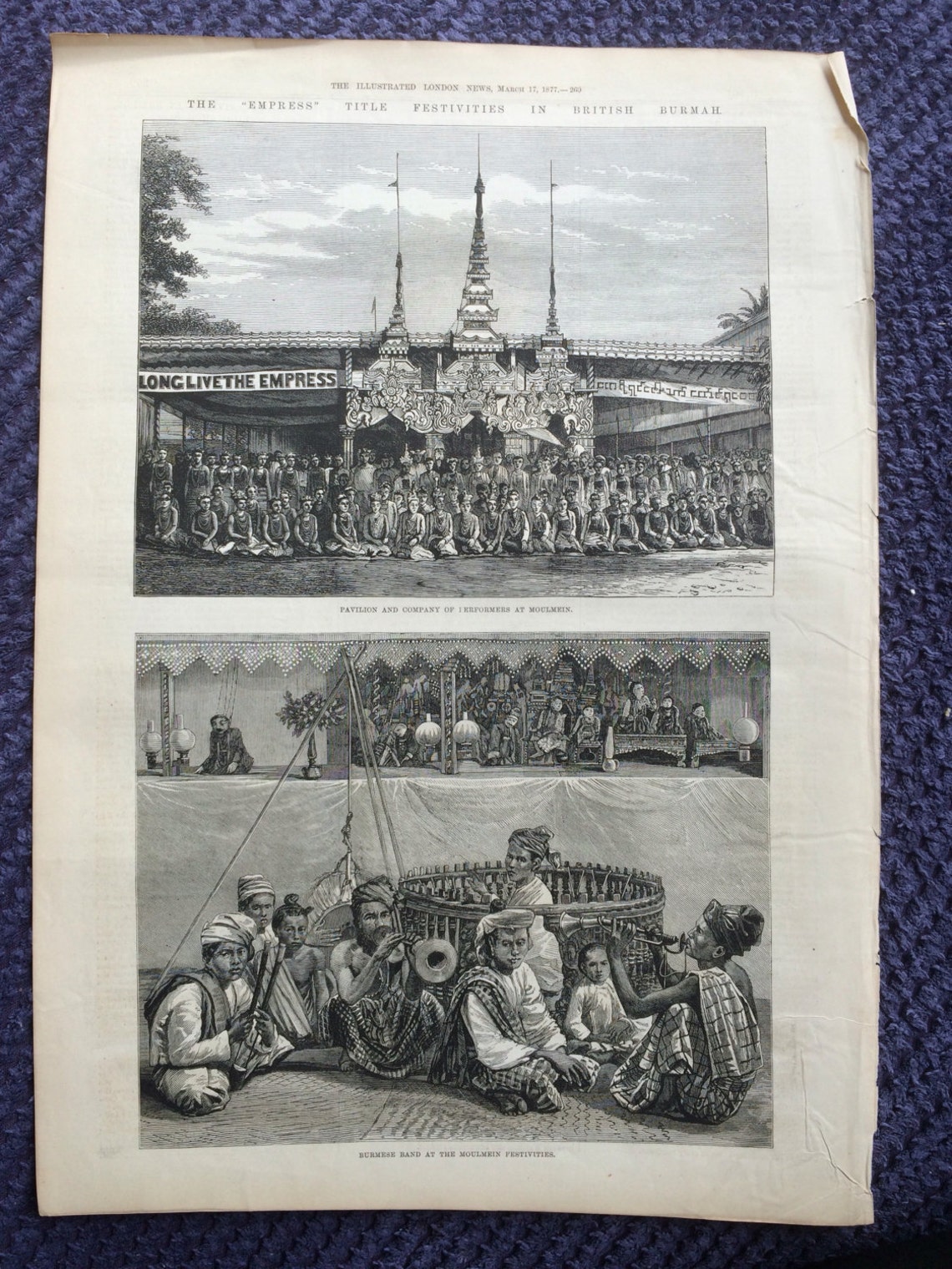 1877 the 'empress' Title Festivities in British Burmah Etsy UK
