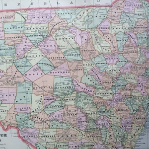 1901 NUOVO GALLES DEL SUD Grande mappa antica originale, 22,5 x 14,5 pollici, arredamento per la casa, cartografia, geografia, arredamento vintage