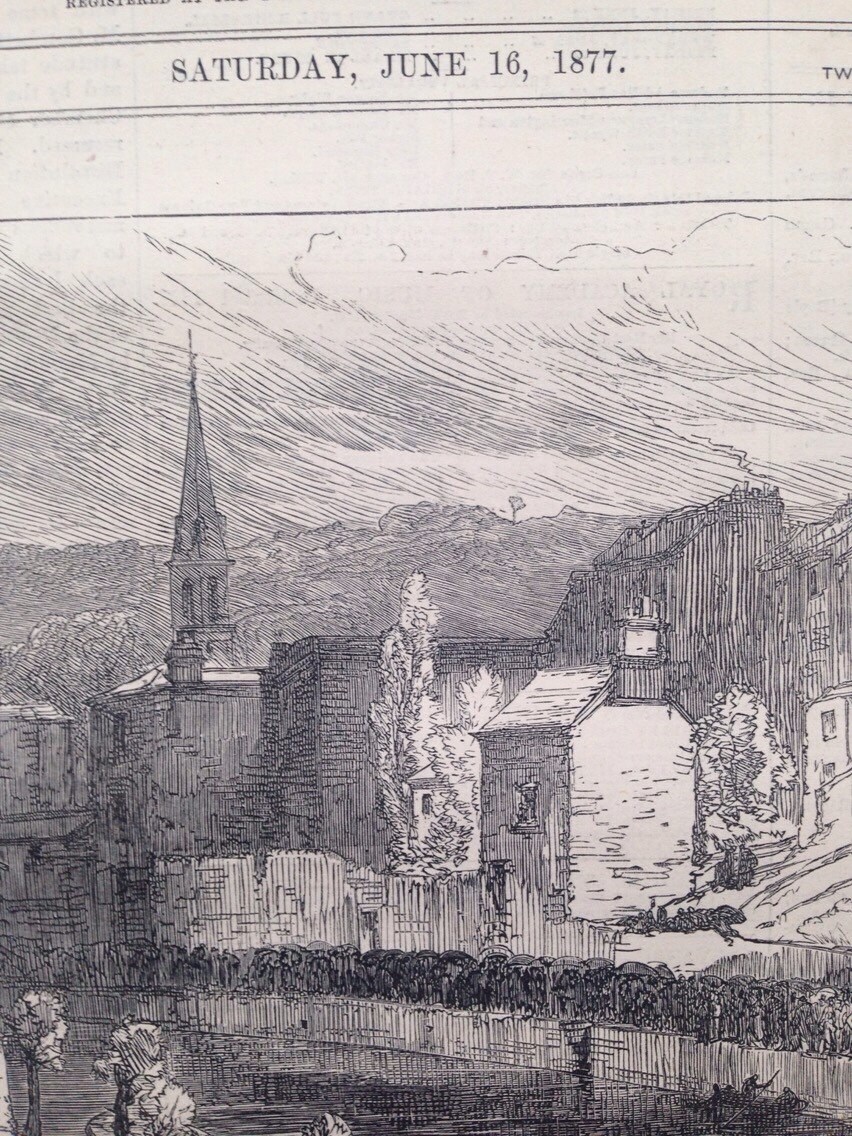 1877 Scene of the Disaster at the Footbridge, Bath Original