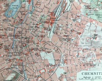 Office Gift Chemnitz Map Print Chemnitz Map Poster City Wall Art L502v4 Chemnitz Print Street Map Decor Chemnitz Road Map