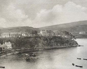 1882 Portree, Isle of Skye Original Antique Print - Scotland - Mounted and Matted - Available Framed