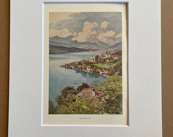 1931 Austria - Millstatt Original Antique Print - Mounted and Matted - Available Framed
